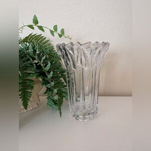 Vintage Crystal Vase 7” High